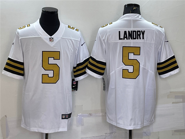 New Orleans Saints #5 Jarvis Landry White Color Rush Limited Jersey - Click Image to Close