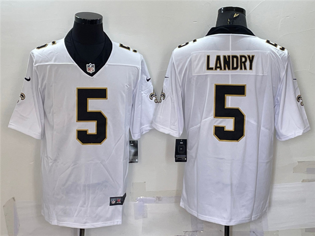 New Orleans Saints #5 Jarvis Landry White Vapor Limited Jersey - Click Image to Close