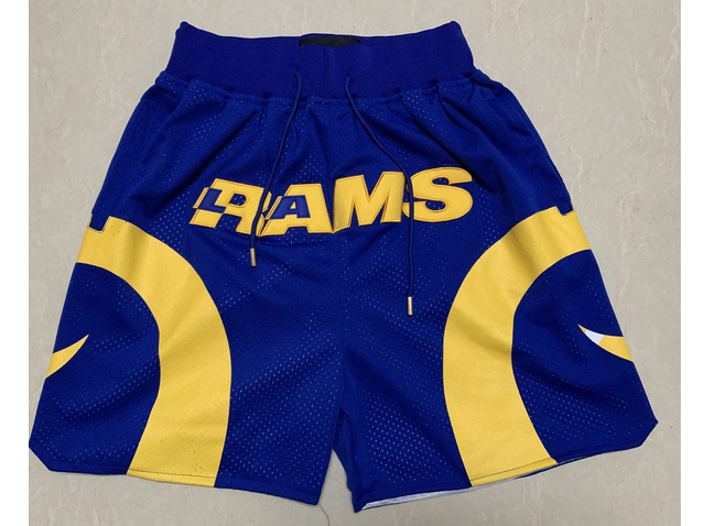 Los Angeles Rams Just Don LA Rams Royal Football Shorts|RAMSSHORT1 ...