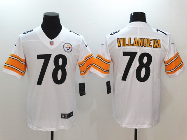 Pittsburgh Steelers #78 Alejandro Villanueva White Vapor Limited Jersey - Click Image to Close