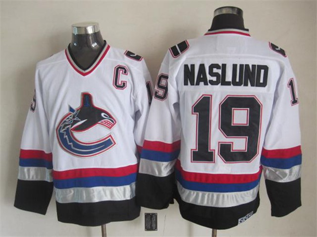 Vancouver Canucks #19 Markus Naslund 2005 CCM Vintage White Jersey - Click Image to Close
