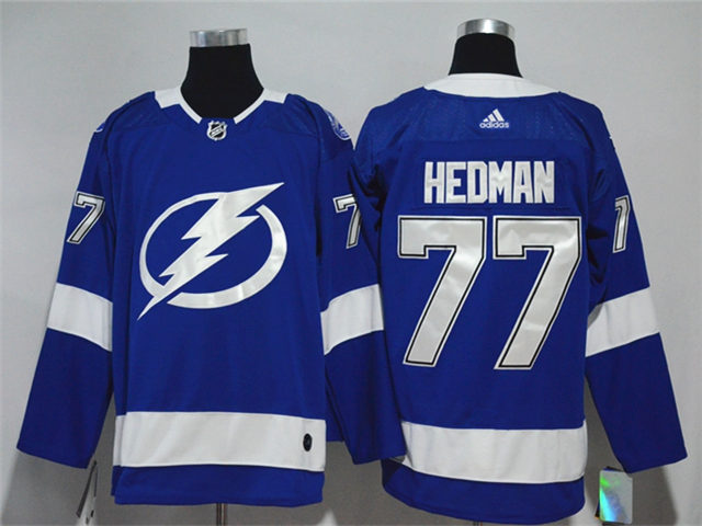 Women's Youth Tampa Bay Lightning #77 Victor Hedman Blue Jersey - Click Image to Close