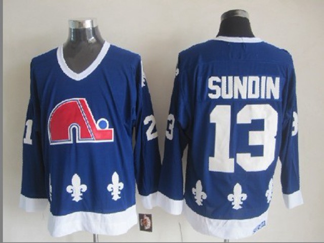Quebec Nordiques #13 Mats Sundin CCM Vintage Blue Jersey - Click Image to Close