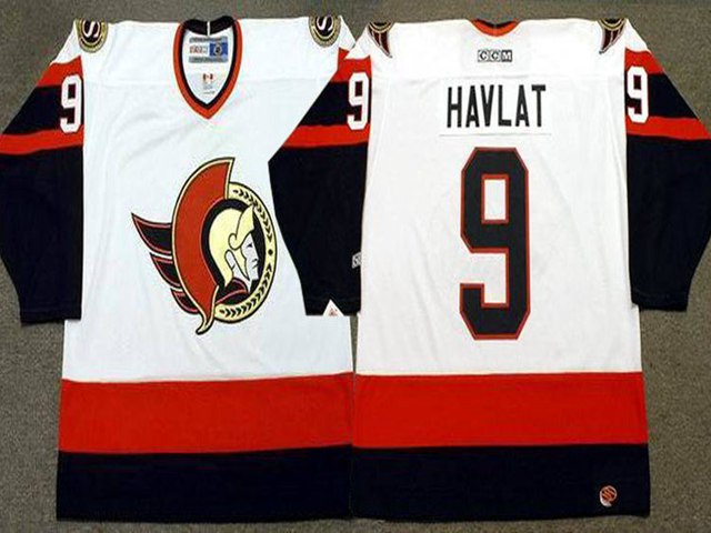 Ottawa Senators #9 Martin Havlat CCM Vintage White Jersey - Click Image to Close