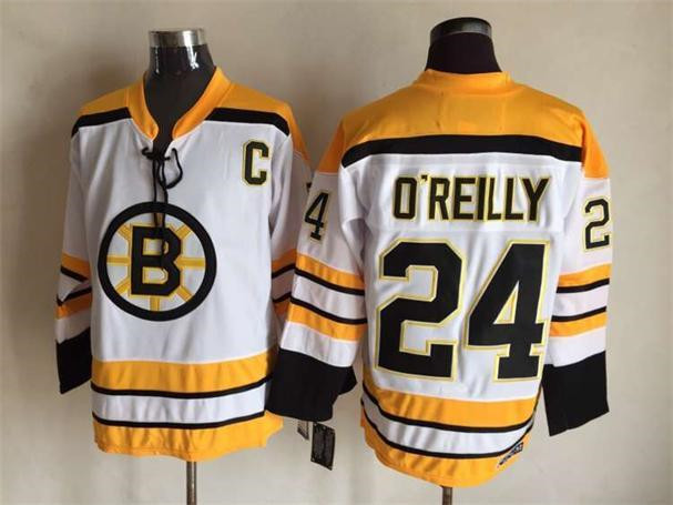 Boston Bruins #24 Terry O'Reilly Vintage CCM White Jersey - Click Image to Close