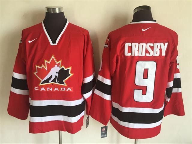 2002 Winter Olympics Team Canada #9 Sidney Crosby CCM Vintage Red ...