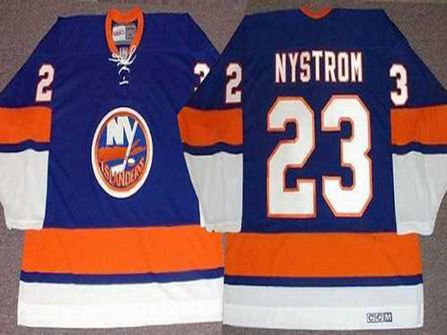 New York Islanders #23 Bob Nystrom 1982 CCM Vintage Blue Jersey - Click Image to Close