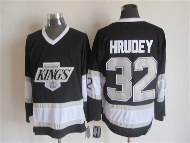 Los Angeles Kings #32 Kelly Hrudey 1993 Vintage CCM Black Jersey - Click Image to Close