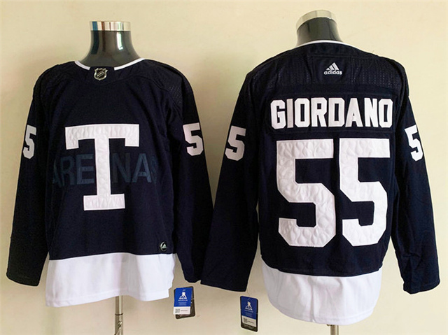 Toronto Maple Leafs #55 Mark Giordano Navy 2022 Heritage Classic Jersey - Click Image to Close