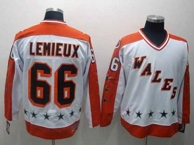 NHL 1986 All Star Game Team Wales #66 Mario Lemieux CCM Vintage Jersey - Click Image to Close