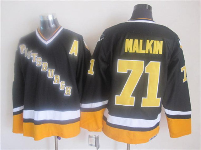 Pittsburgh Penguins #71 Evgeni Malkin 1996 CCM Vintage Black Jersey - Click Image to Close