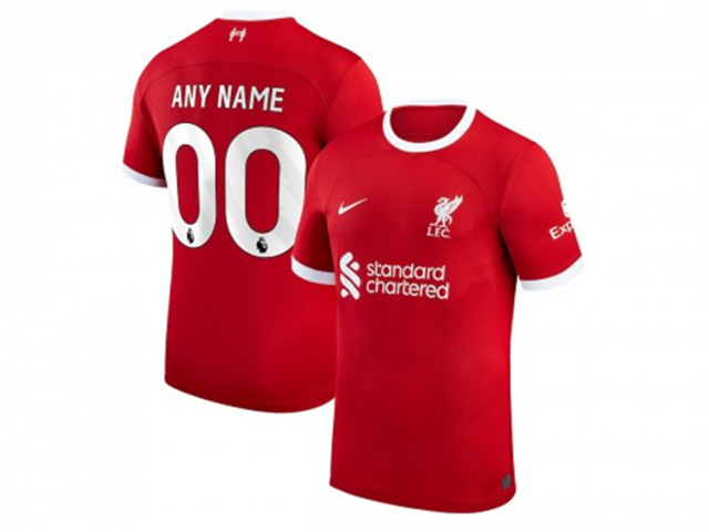 Club Liverpool #00 Home Red 2023/24 Soccer Custom Jersey - Click Image to Close