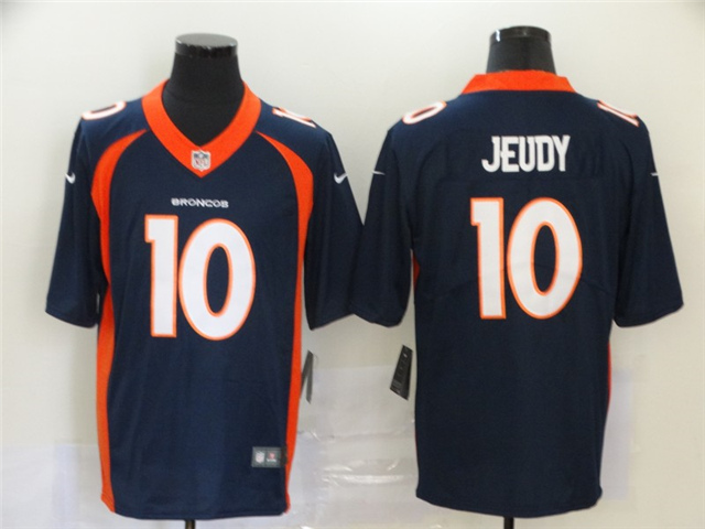 Denver Broncos #10 Jerry Jeudy Blue Vapor Limited Jersey - Click Image to Close