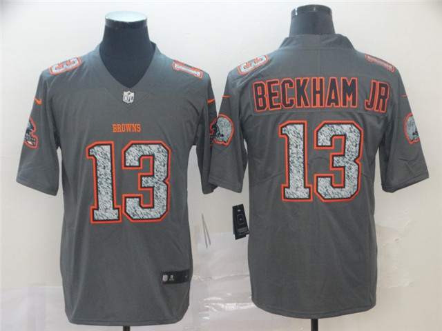 Cleveland Browns #13 Odell Beckham Jr. Gray Camo Limited Jersey - Click Image to Close