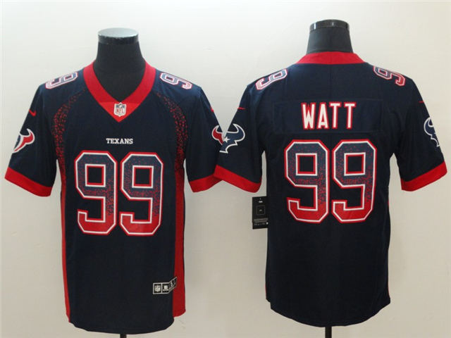 Houston Texans #99 J.J. Watt Navy Drift Fashion Limited Jersey - Click Image to Close